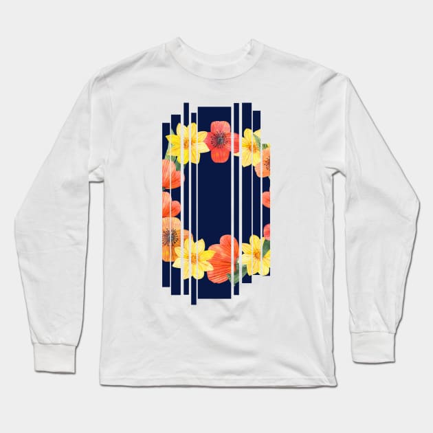 Flower wreath Long Sleeve T-Shirt by SaturnPrints